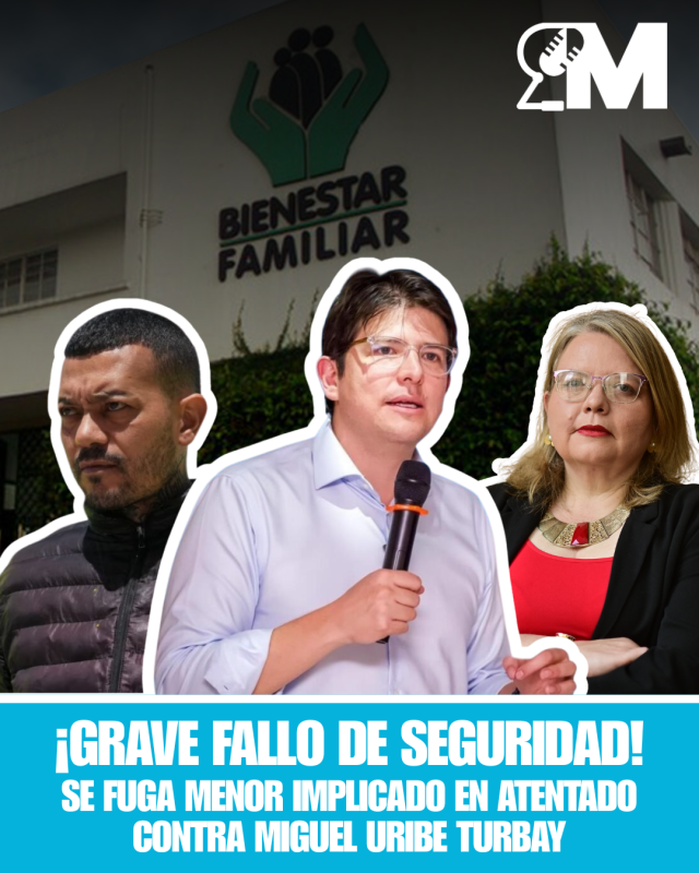 ¡Grave fallo de seguridad! se fuga menor implicado en atentado contra Miguel Uribe Turbay Fuga de un implicado clave en el atentado contra Miguel Uribe Turbay agrava el caso